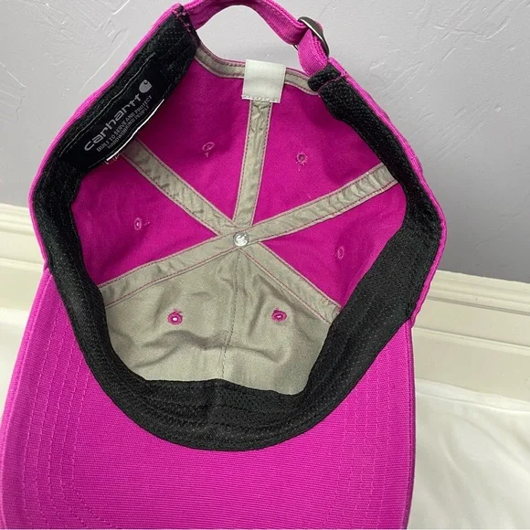 Carhartt Graphic Canvas Script Adjustable Hat Magenta - One Size Fits Most - Picture 5 of 6